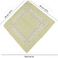 thumbnail image 3 of 12Pcs Bandanas 100% Cotton Double Sided Paisley Print Head Wrap Scarf Headband Beige, 3 of 5