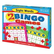 Carson Dellosa Sight Words Bingo Games—Learning tools for Kindergarten and First Grade Reading Skills, Double-Sided Language, Vocabulary Building Game Cards