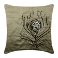 thumbnail image 6 of The HomeCentric Grey Pillow Cases Art Deco Floral Throw Pillows Cover Throw Pillow Covers Pack of 2 12x12 inch (30x30 cm) Art Silk Square Throw Pillows Cover Peacock Pillows Cover Birds - Peacock, 6 of 10