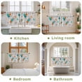 thumbnail image 6 of Teal Orange Boho Tier Curtains, Middle Century Geometric Abstract Light Filtering Kitchen Curtains, 2Pcs Rod Pocket Half Window Treatments Panels for Sink Cafe Cabinet Camper 27.5x24 Inches, 6 of 9