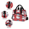 thumbnail image 5 of Lunch Bag Portable Crossbody Meal Bag Cooler Bag Insulated Lunch Bag Food Bag Handheld & Crossbody Design Little Snowman Seamless, 5 of 6