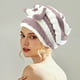 thumbnail image 4 of Cofia de secador de pelo con corbata de terciopelo, toalla absorbente de microfibra para envolver la cabeza, toalla de secado, gorro de ducha a rayas, gorro de ducha absorbente de secado rápido, color, 4 of 6