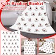 thumbnail image 4 of Cute Ghost Reading Blanket, Flannel Throw Blanket, Cozy Warm Fall Halloween Decorative Blanket for Lounging Couch Sofa Bedroom, Ideal Seasonal Gift Home Decorative Accent, 4 of 5