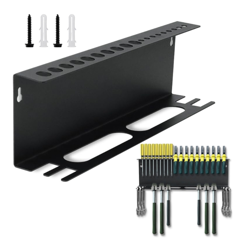 Steel Wall Rack for Hand Tools Organization Screwdrivers and Pliers Organizer