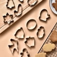 thumbnail image 3 of Cortador 12 Cortadores De Galletas Navideñas Con Tema Navideño, Cortadores De Galletas De Acero Inoxidable De Liberación Rápida, Plateados Con Anillos De Almacenamiento Para, 3 of 7