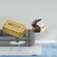thumbnail image 2 of Caja de pañuelos de cerámica con decoración de estatua para baño, almacenamiento de papel higiénico y mueble de jardín con diseño de conejo de Pascua., 2 of 7