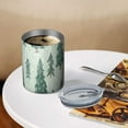 thumbnail image 3 of 12oz Coffee Tumblers Light Green Christmas Tree and Snow Pattern Stainless Steel Vacuum Insulated Travel Tumbler Coffee Cups Mug with Lid and Straw with Cleaning Brush for Cold & Hot Drinks, 3 of 5