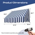 thumbnail image 5 of Ktaxon 4' Window Door Awning, Awnings for Doorways, Sun Shade Canopy Outdoor Patio Cover, Blue & White Stripes, 5 of 9