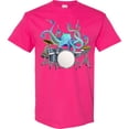 thumbnail image 3 of Inktastic Cute Blue Octopus Drumming T-Shirt, 3 of 5