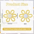 thumbnail image 6 of 1set 6pcs 3 colors Boho Daisy Flower Woven Wall Decorations for Home Decor Mixed color 140x150x13mm 2pcs/color, 6 of 9