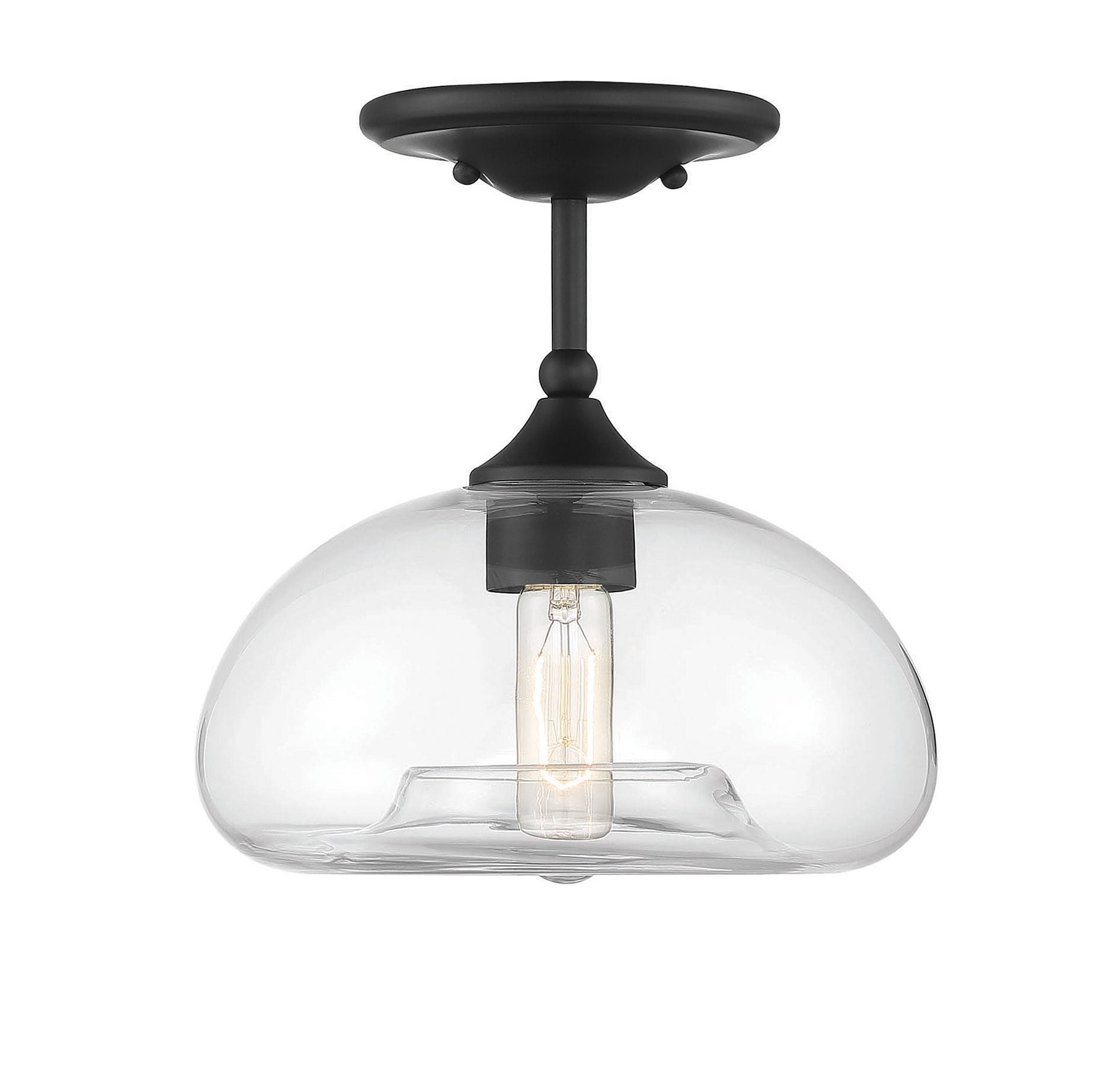 Trade Winds Lighting 1-Light Ceiling Light In Matte Black