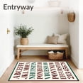 thumbnail image 3 of ODIKA 3'x5' Machine Washable Non-Slip Area Rug, Literacy Foundation Jumbo Alphabet Structured Learning Grid High Traffic Rug with Pad, Brown, 698855, 3 of 8