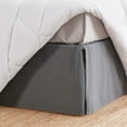 thumbnail image 3 of SLEEP ZONE Pleated Bed Skirts Full Size, 15 inch Tailored Drop Easy Fit Bedskirt, Anti-Static, Fade Resistant (Full, Grey), 3 of 7