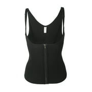 LELINTA Women's Waist Trainer Cincher Body Shaper Vest with Adjustable Straps Black