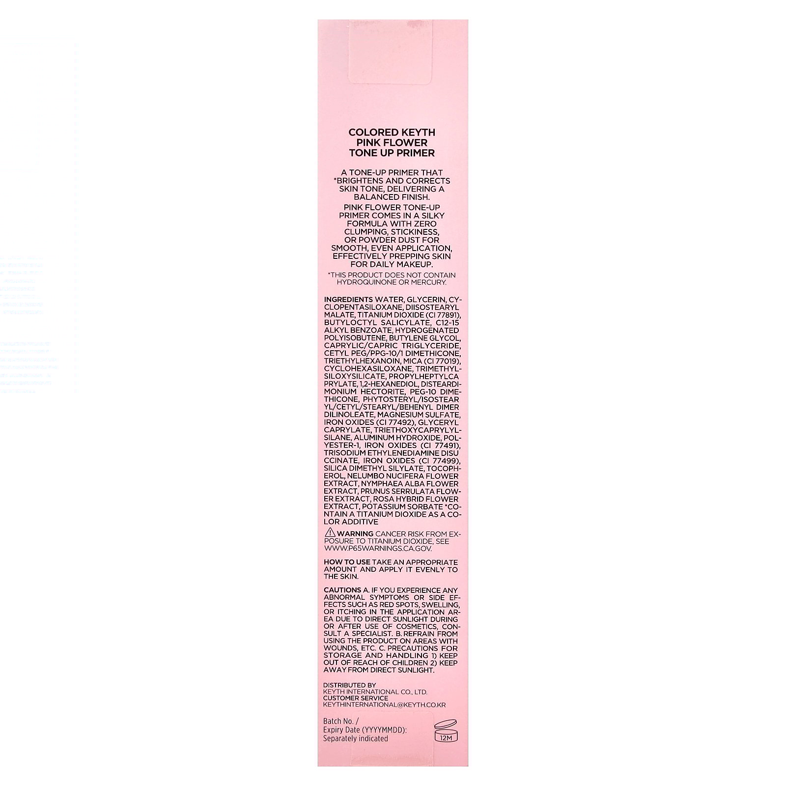 thumbnail image 2 of KEYTH Colored Pink Flower Tone Up Primer, 0.67 fl oz (20 ml), 2 of 6