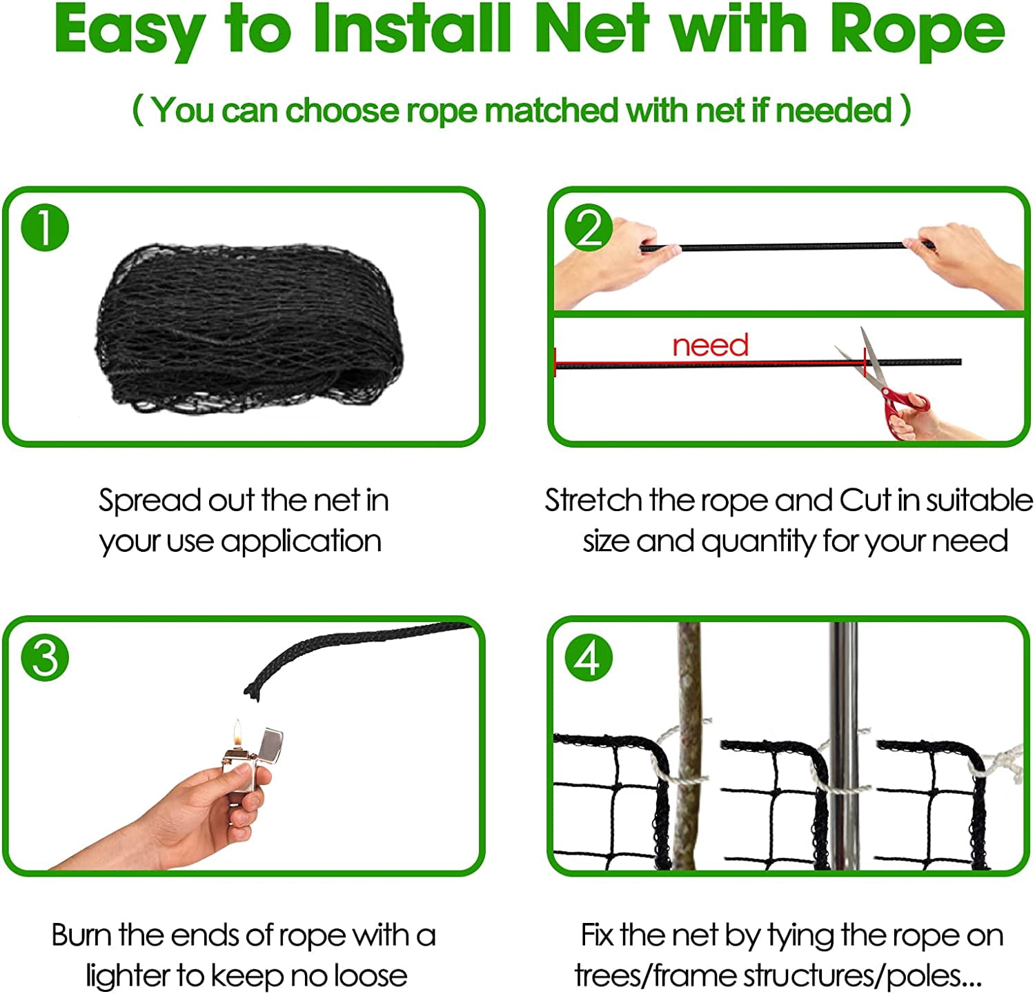 Heavy Duty Baseball Backstop Net 10x20ft Nylon Sports Practice Barrier for Training
