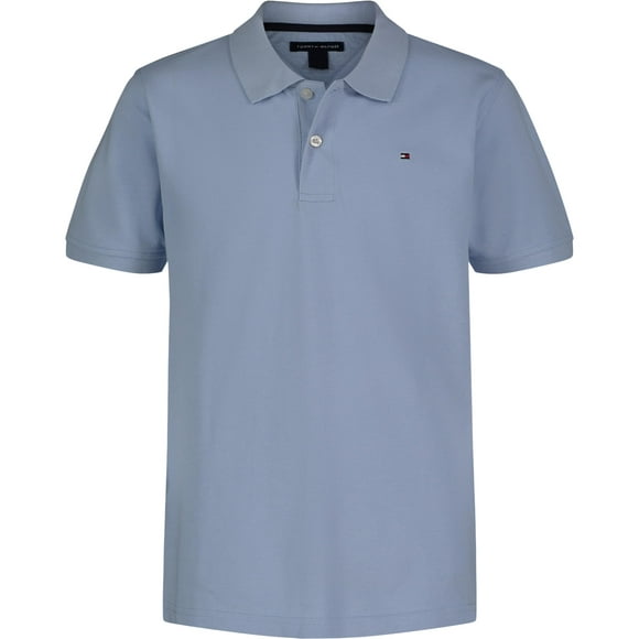 Polo Tommy Hilfiger para niños de manga corta, color azul hiedra, 8 años