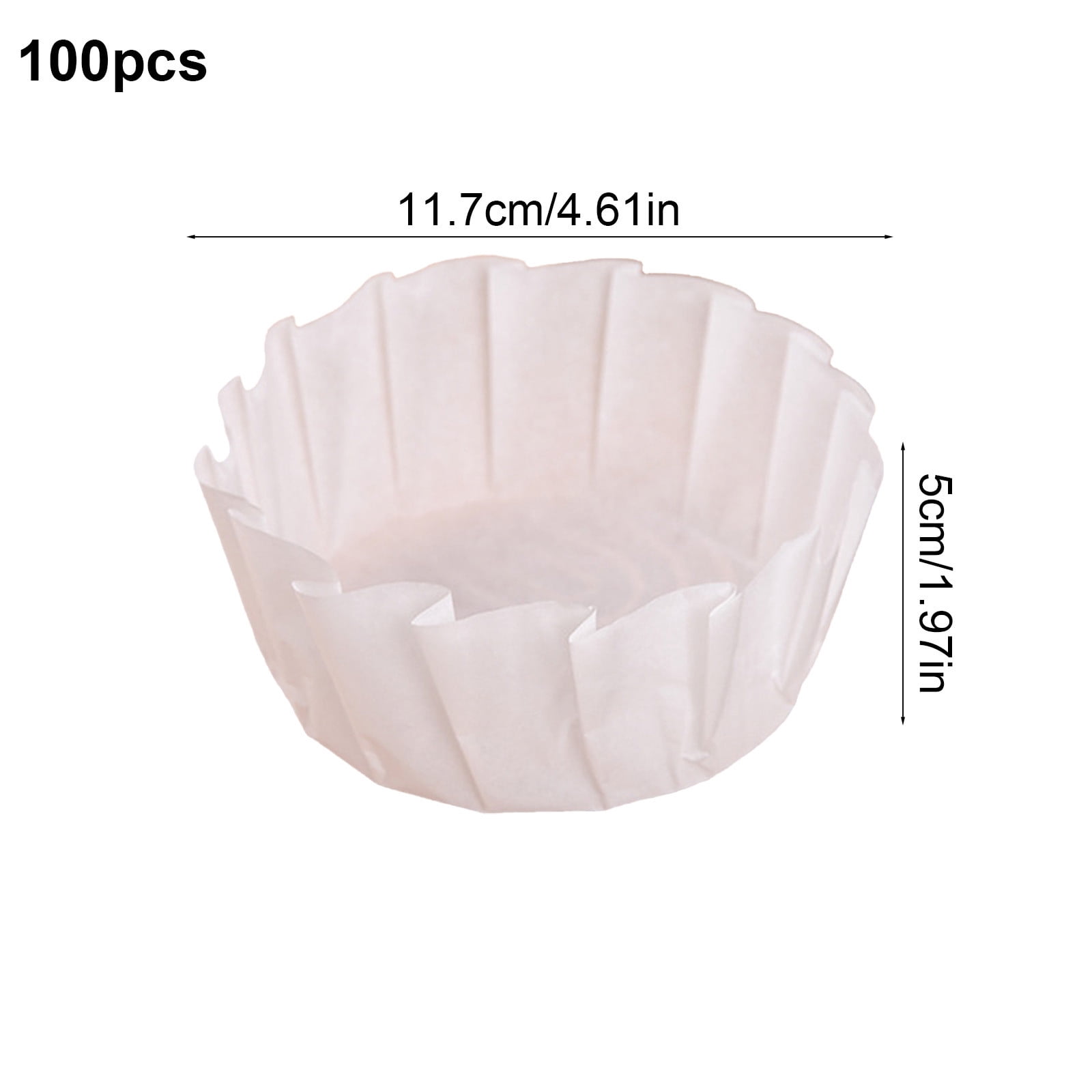 Bfogop 100pcs Disposable Cake Pan Liner Oilproof Wrap Paper Parchment Paper Basques Cupcake Liners for Cheesecake, Easy Cupcake Preparation for Baking Multipurpose Use