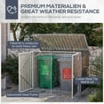 thumbnail image 4 of Outsunny Outdoor Steel Storage Shed Garbage Can Organizer Dark Grey, 4 of 10