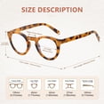 thumbnail image 4 of Gafas con bloqueo de luz azul, fáciles de leer, retro, redondas, para mujer, 4 of 6