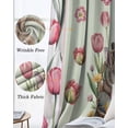 thumbnail image 3 of Happy Easter Kitchen Curtains Spring Bunny Easter Eggs Pink Tulips Cafe Short Curtains for Bathroom Blackout Window Curtain Grommet Small Window Treatment Drapes for Bedroom Living Room 42"x45"x2, 3 of 9