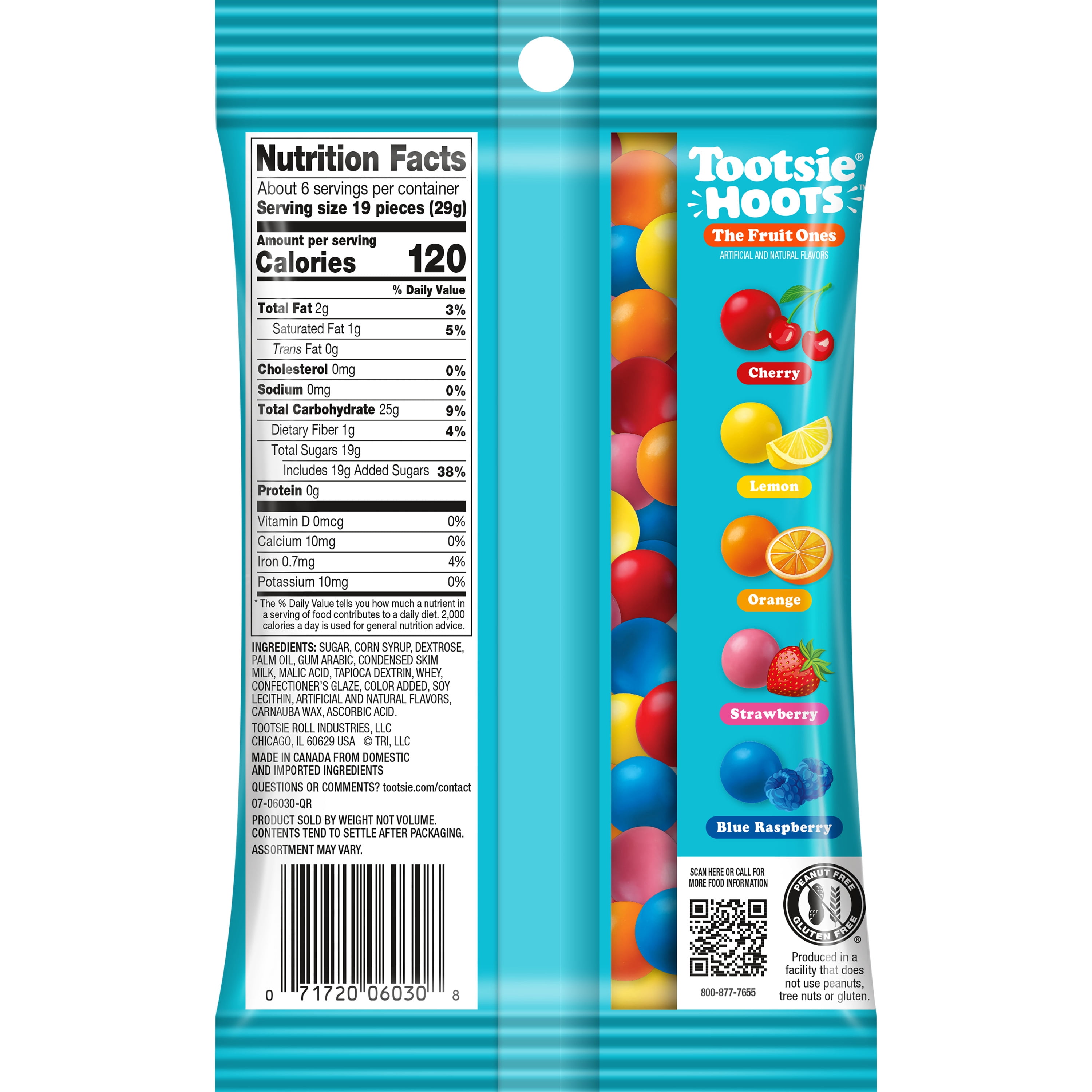 Tootsie Hoots Fruit Chewy Candy 6.5 oz Bag, Allergy-Friendly