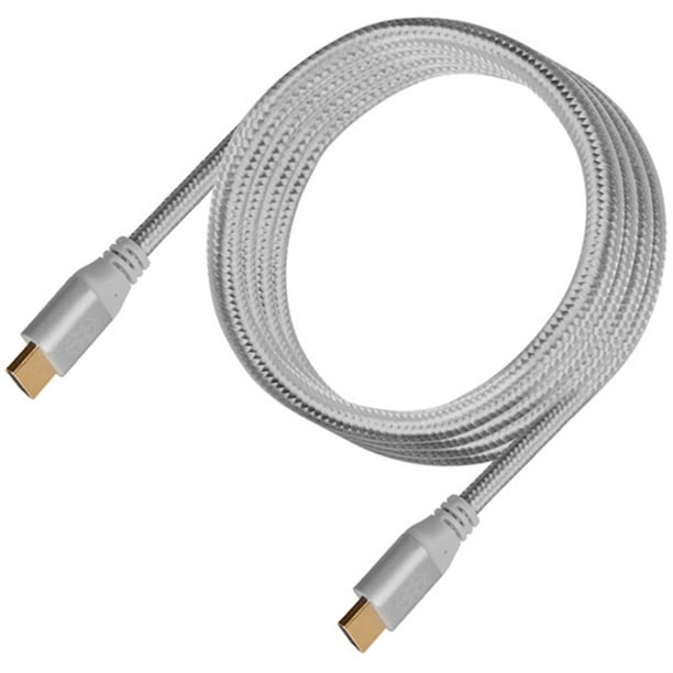 Câble HDMI 2.0b Ultra Haute Vitesse Certifié Premium, 1,8 Mètre (6 Pi), 3d, ARC, Prise en Charge Ethernet, Couleur Argent
