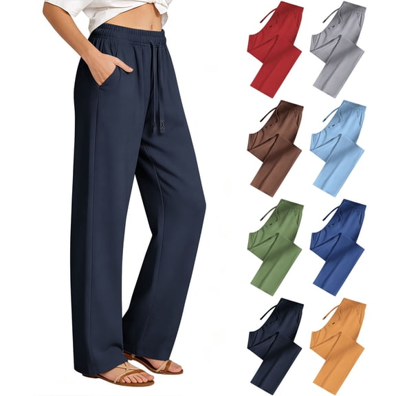 GUACER Unisex Wide Leg Sweatpants, Baggy Lounge Pants for Men and Women Athletic Drawstring Track Pants