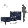 thumbnail image 3 of Harper & Bright Designs Chaise Lounge Chairs Indoor Furniture with Arms Couch for Living Room, Blue, 3 of 16
