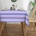 thumbnail image 3 of YFYANG Rectangular Polyester Table Cloth Purple Vintage Stripes Table Cover for Indoor Outdoor Kitchen Restaurant Table Decoration Tablecloths，54" X 72", 3 of 9