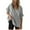 Grey, variant on VISALY Hoodie Oversized Sweaters Knitted Sweaters Ribbed Tops Solid Color Long Sleeved Casual Sweater Loose V Neck Tunic Tops with Pockets Casual Sweatshirts Casual Fall Outfits Plain Hoodies Black L