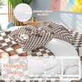 thumbnail image 2 of Queen 4 Piece Bedding Set Farm Gnome Coffee Day Beans Soft Breathable Duvet Cover and Pillowcase, Classic Brown Buffalo Plaid Duvet Cover Set Bed Sheets for Bedroom Dormitory Guest Room, 2 of 9