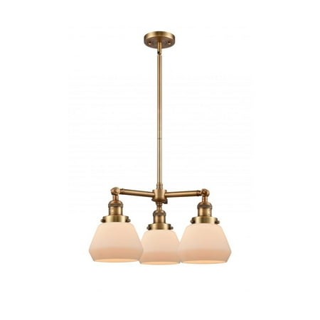 

Brushed Brass Tone Chandeliers 22 Wide Steel/Cast Brass/Glass Medium Base LED 3 Light Fixture