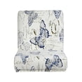 thumbnail image 1 of Rongfmy Modern Printing Soft Low Back Chair Cover Removable Counter Height Chairs Covers Butterfly, 1 of 9