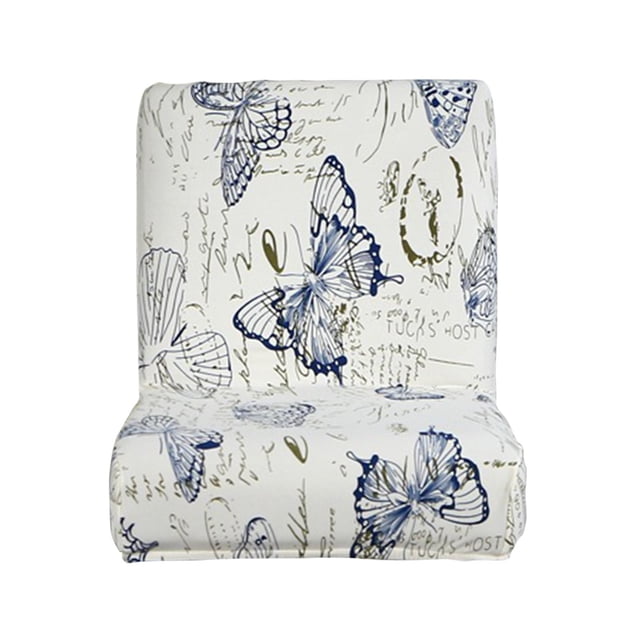 Rongfmy Modern Printing Soft Low Back Chair Cover Removable Counter Height Chairs Covers Butterfly