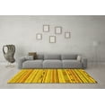 thumbnail image 3 of Ahgly Company Indoor Rectangle Abstract Yellow Modern Area Rugs, 2' x 4', 3 of 4