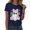 Black, variant on Gunia Halloween Women Shirts Cotton Ghost Graphic Print Short Sleeve Crew Neck Casual Holiday Tops Tees T Shirts Army Green S-2Xl