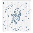 thumbnail image 3 of Ambesonne Cat Shower Curtain, Astronaut Cat in Space, 69"Wx75"L, Dark Blue, 3 of 3