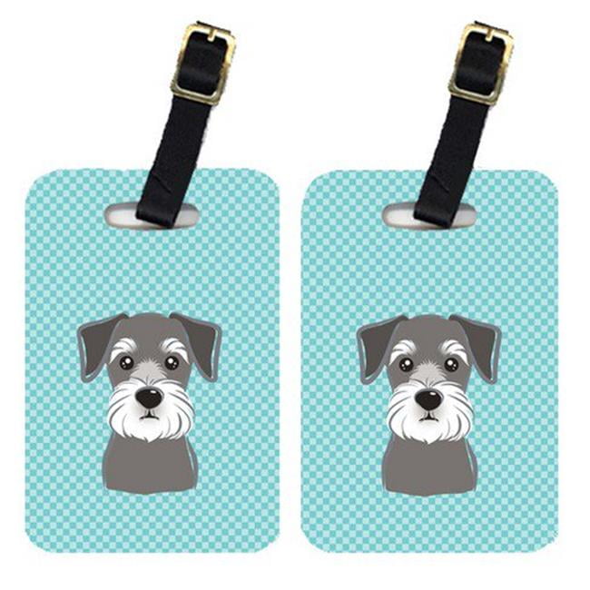 Set of 2 Miniature Schnauzer Luggage Tags