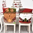 thumbnail image 4 of Billuyoard Funda para silla de Navidad en 3D, dibujos animados de Papá Noel, alce, suministros para arreglos de sala de estar, funda protectora para Kits de decoración para fiestas Alce Billuyoard HA069385-03, 4 of 6