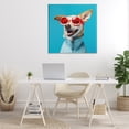 thumbnail image 3 of Stupell Industries Stylish Dog on Blue Animals & Insects Painting Gallery Wrapped Canvas Art Print Wall Art, 36 x 36, 3 of 8