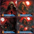 thumbnail image 2 of Cubierta para puerta de garaje BEAUTE ELITE, 7 x 16 pies, Halloween Grim Reaper, 2 of 7