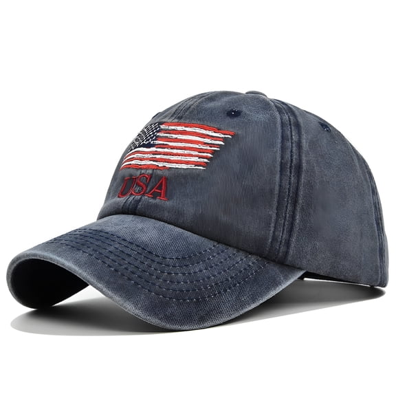 TELOLY Vintage Baseball Hats for Men American Flag Patch Breathable Mesh Classic Baseball Caps Adjust Cotton Running Ball Hats