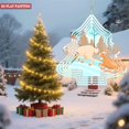 thumbnail image 2 of Stylish Metal Hanging Christmas Tree Wind Spinner - Elegant Design with Layered Tree Pattern for Garden & Yard Decor, 2 of 7