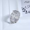 thumbnail image 4 of Bague Décorative en Forme de Note Argent Cuivre pour Femmes Légère et Unique 16MM, 4 of 8