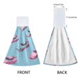 thumbnail image 3 of Haosy 2 Pack Kitchen Wash Cloths with Hanging Loops Absorbent Absorbent Quick Drying Hand Towels, Pink Blue Race Cars, 3 of 7