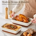thumbnail image 6 of Malacasa Casserole Bakeware Dish Set for Oven, Ceramic Baking Dish Set, Lasagna Pan Set with Handles, Porcelain Baking Pan Deep, Bakeware for Baking, Cooking, Wedding Gift, Set of 2, 6 of 9