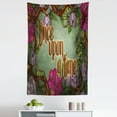 thumbnail image 1 of Once upon a Time Tapestry, Calligraphic Words with Blossoming Vintage Flowers Frame and Caterpillar, Fabric Wall Hanging Decor for Bedroom Living Room Dorm, 5 Sizes, Multicolor, by Ambesonne, 1 of 1