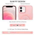 thumbnail image 4 of YINLAI iPhone 12/12 Pro Case Compatible with Mag-safe,Translucent Matte Slim Fit Shockproof Protective Case for iPhone 12/12 Pro,Pink, 4 of 7