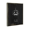 thumbnail image 3 of Stupell Industries Oh My Gourd Jack-o-Lantern Graphic Art Luster Gray Floating Framed Canvas Print Wall Art, Design by Lil' Rue, 3 of 6